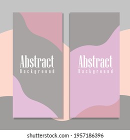 Vector set of minimalistic hand drawn fluid shape background
