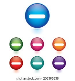 Vector - Set of minus icons