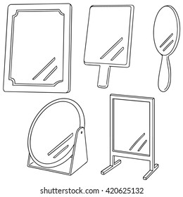 vector set of mirror