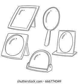 vector set of mirror