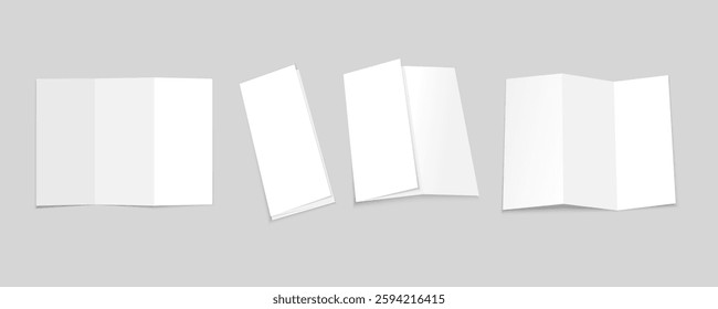 Vector set mockups of brochures on a gray background. Template for design.