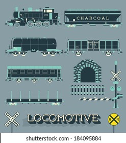 Vector Set: Model Train Collection 