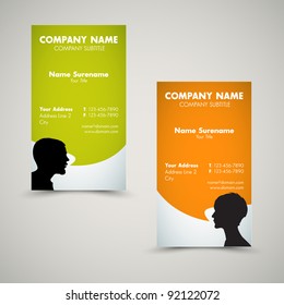 Vector Set of modern business card templates for man and woman