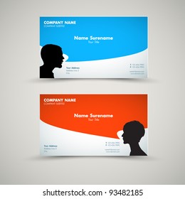 Vector Set of modern business card templates for man and woman