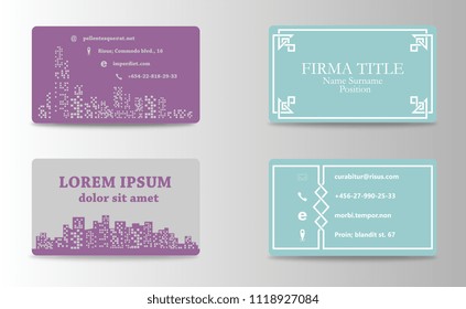 Vector set of modern creative business cards