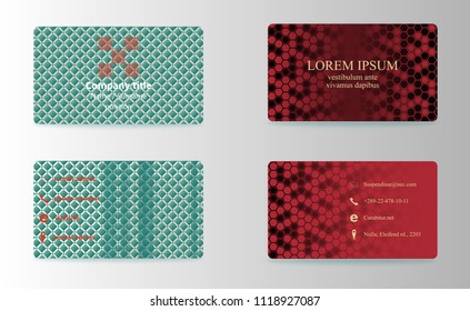 Vector set of modern creative business cards