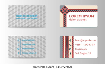 Vector set of modern creative business cards