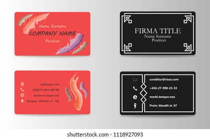 Vector set of modern creative business cards