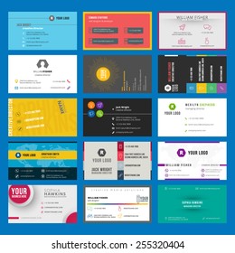 Vector set of modern creative business cards