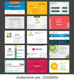 Vector set of modern creative business cards