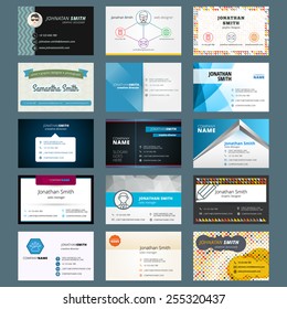 Vector set of modern creative business cards