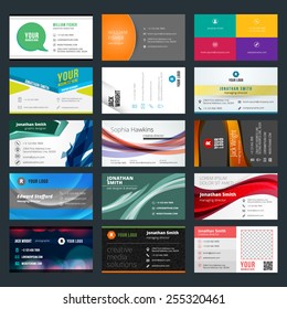 Vector set of modern creative business cards