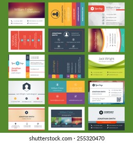 Vector set of modern creative business cards