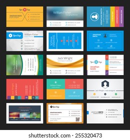 Vector set of modern creative business cards