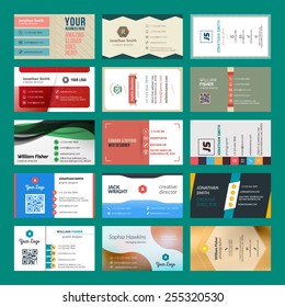 Vector set of modern creative business cards