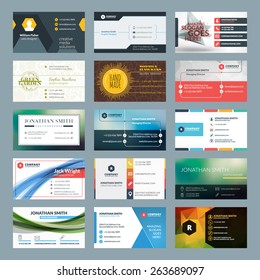 Vector set of modern creative business cards