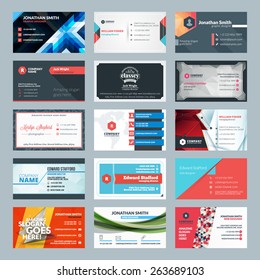 Vector set of modern creative business cards