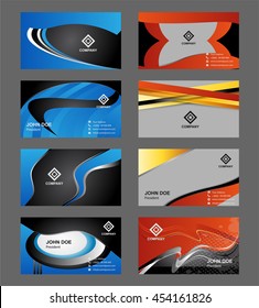 Vector set of modern creative business cards
