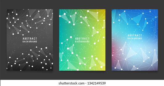 Vector Set of Modern Design. Technological, Medical, Scientific Backgrounds.