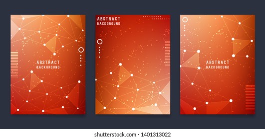 Vector Set of Modern Design. Technological, Medical, Scientific Backgrounds.