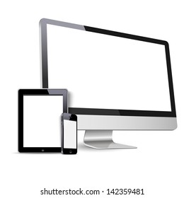 Vector Set Of Modern Digital Devices