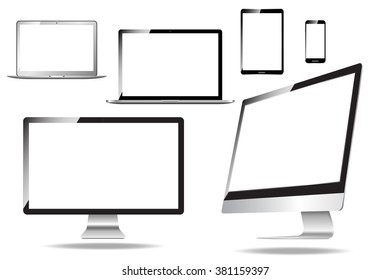 Vector set of Modern Digital devices 