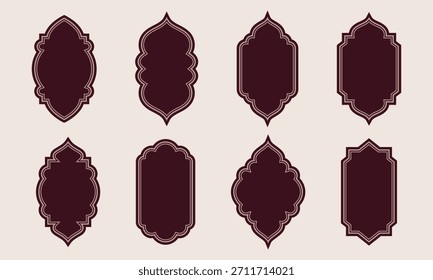 Conjunto de Vector de Formas de marco geométrico moderno y elegante