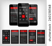 Vector set of modern flat design. Template mobile user interface. EPS10 illustration. Mobile app ui kit.