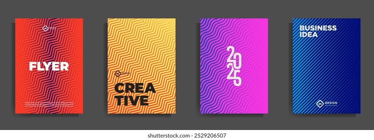 Vector set of modern flyer design. Business vector set. Brochure template layout, cover design annual report, magazine.