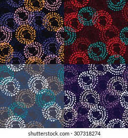 Vector set modern geometrical abstract background.