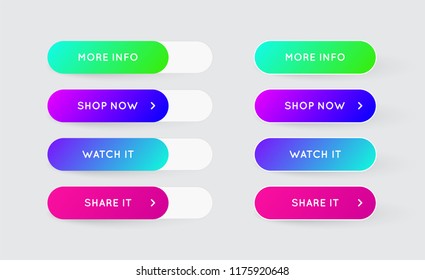 Vector Set Modern Gradient App Game Stock Vector (Royalty Free) 1175920648