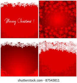 Vector set of modern, grungy Christmas illustrations