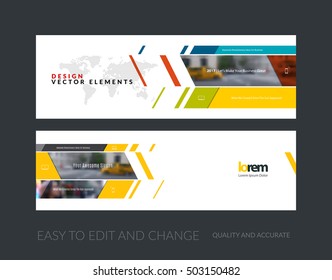 Vector set of modern horizontal website banners with rectangles and diagonals for business, building, consulting. Clean web headers design. Creative corporate flyer.
