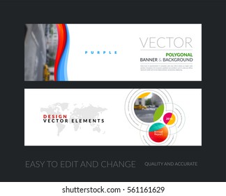 Vector set of modern horizontal website banners with soft waves, smooth shapes for IT, business, technology, network, communication.  Clean web headers design. 
