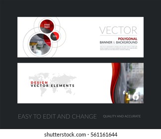 Vector set of modern horizontal website banners with soft waves, smooth shapes for IT, business, technology, network, communication.  Clean web headers design. 