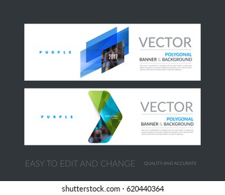 Vector set of modern horizontal website banners with blue diagonal abstract shapes for construction, teamwork, tech, communication. Clean web headers design with overlay effect. 
