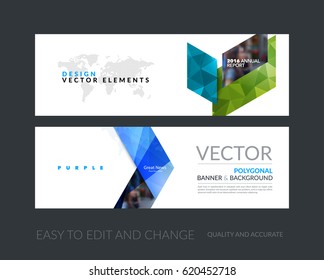 Vector set of modern horizontal website banners with colourful diagonal abstract shapes for construction, teamwork, tech, communication. Clean web headers design with overlay effect. 
