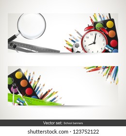 Vector set: Modern school banners