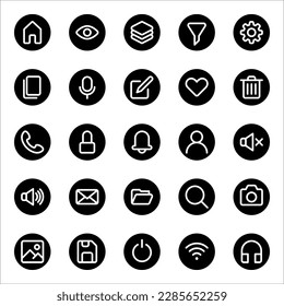 Vector set of modern simple icons. Design elements for mobile and web applications. vector illustration on white background