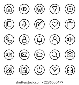 Conjunto vectorial de iconos modernos y simples. Elementos de diseño para aplicaciones móviles y web. ilustración vectorial sobre fondo blanco