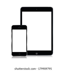 vector set of modern tablet and mobile phone