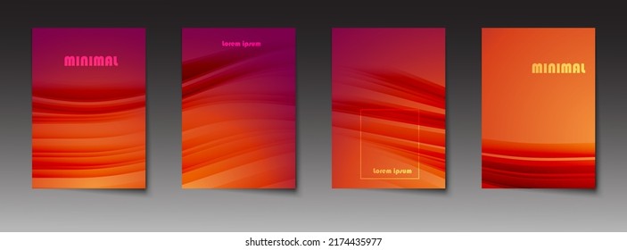Vector set of modern trendy, graphic creative design. Abstract fluid, liquid color background, Illustration element of dynamic flow and fluid shape. gradient color for layout template, banner, poster