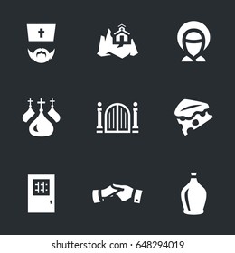 Vector Set of Monastery Icons.