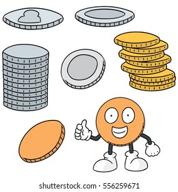vector set of money cartoon