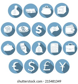 vector set of money icon