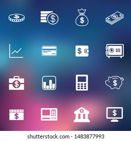 Vector Set of money line icons