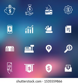 Vector Set of money line icons