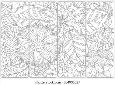 Doodle Art Page Black White Stock Vector (Royalty Free) 417251629