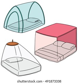 Vector Set Of Mosquito Net