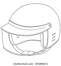 vector set of motorcycle helmet